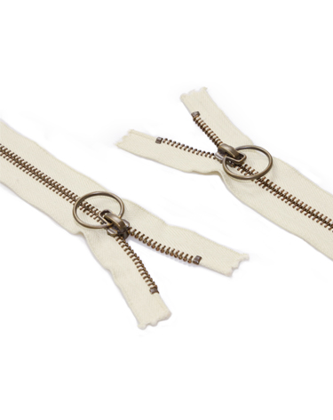 全棉布帶金（jīn）屬拉鏈